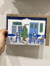 Greek Christmas postcard - Cats