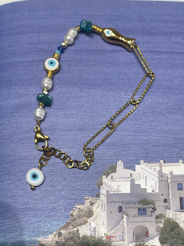 AGERI BRACELET - Fish With Fresh Water Pearls