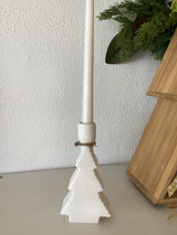 Ceramic White Christmas Tree Candle Holder