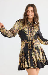 Clove Dress - Black Paisley