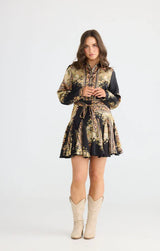 Clove Dress - Black Paisley