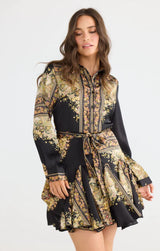 Clove Dress - Black Paisley