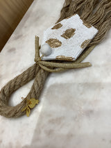 Rope Tassel Gouri -  White and Gold house - Good luck charm decor)