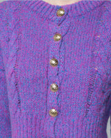 Miss Polyplexi Lilac Button Front Cardigan
