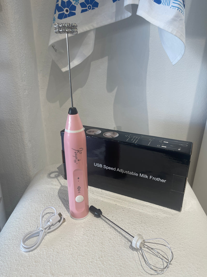 USB Portable Milk Frappe Frother  - PINK