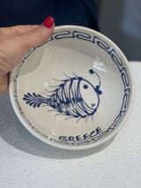 Greek Large Fish design ceramic bowl