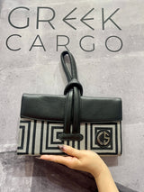 Tessi - Greek Key Envelope Bag