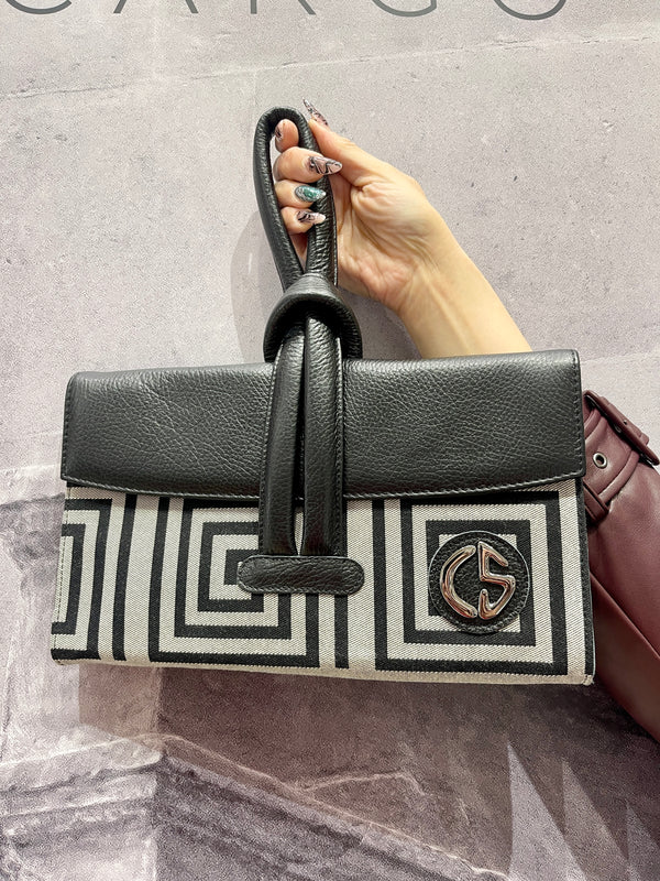 Tessi - Greek Key Envelope Bag