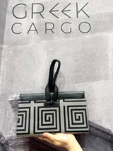 Tessi - Greek Key Envelope Bag