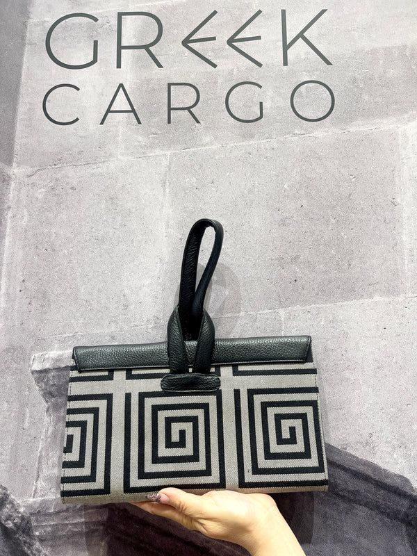 Tessi - Greek Key Envelope Bag