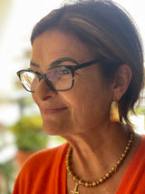 HERA - GREEK HAMMERED GOLD LOOP EARRINGS