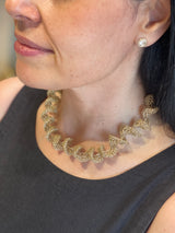 Dione Gold Crochet Necklace by Hara Karamichali