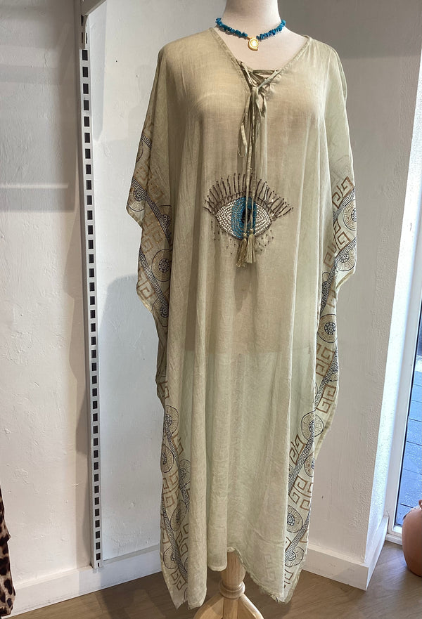 Paros Maxi Mati Kaftan  Sage