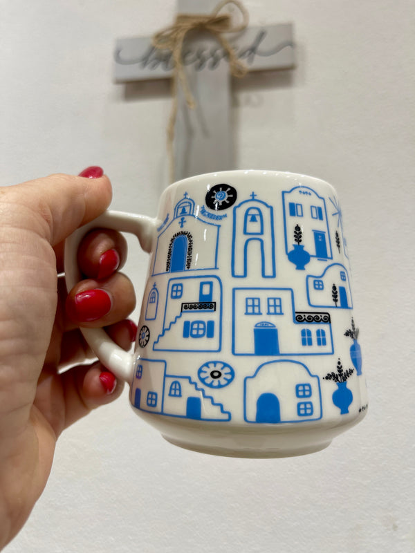Greek Islands Blue and White Coffee mug