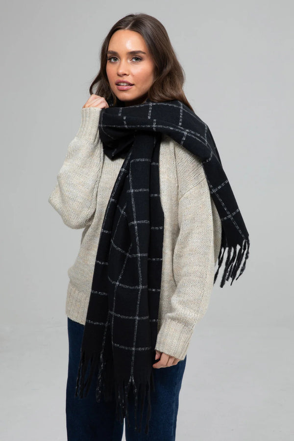 Brooklyn Scarf - Black/Off White