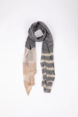 Odessa Scarf - Taupe/Charcoal