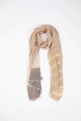 Odessa Scarf - Taupe/Charcoal