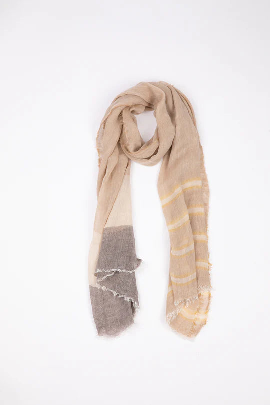 Odessa Scarf - Taupe/Charcoal