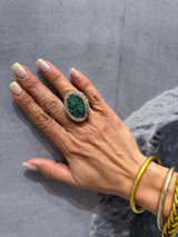 Hara Karamichali Anyolite Medium Stone Ring -Silver