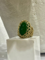 Hara Karamichali Stone Ring - Green Jade