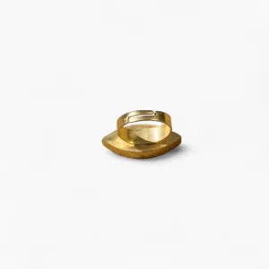 Modern Eye Ring - Black And Gold