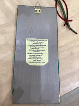 Greek Handmade Artisan Door Design Plaque - Christmas Green with Wreaths
