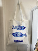 Barbounaki Tote - Blue & White