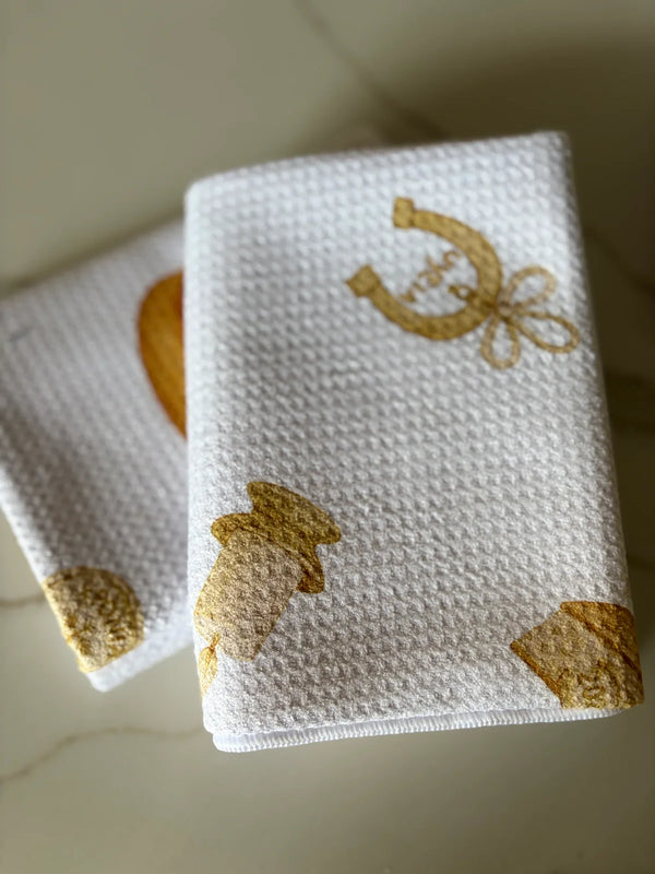 HRONIA POLLA TEA TOWEL - Greek Orthodox Christmas Print