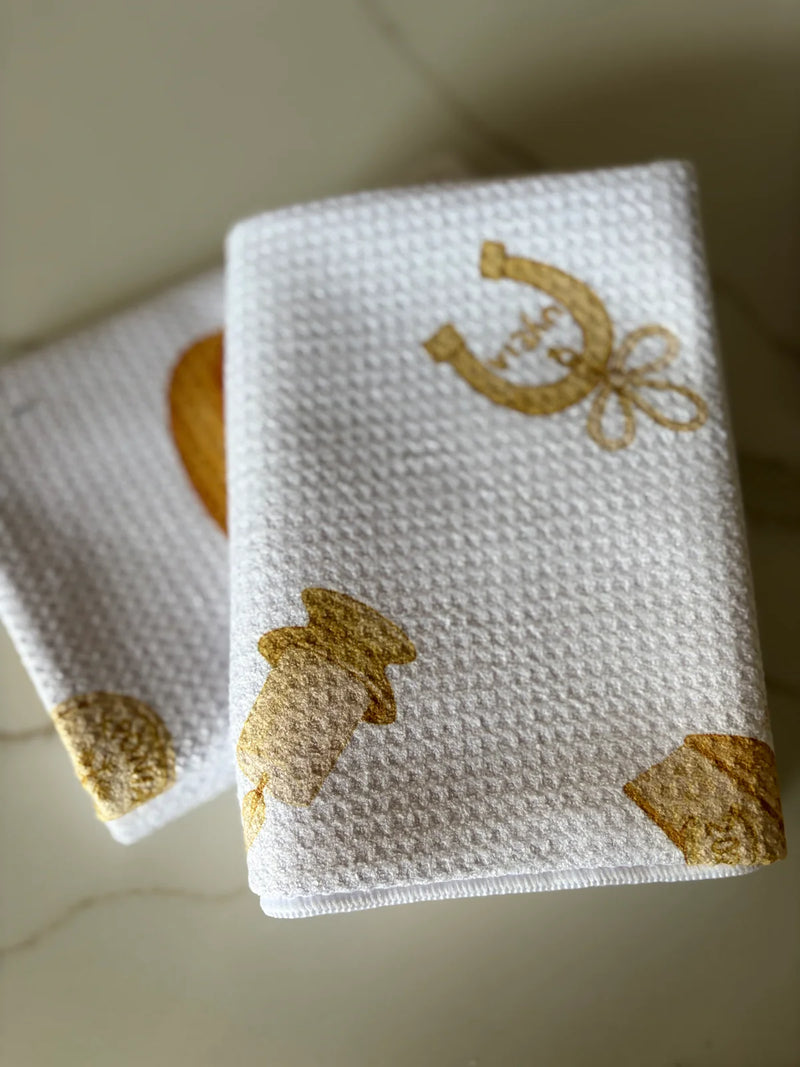 HRONIA POLLA TEA TOWEL - Greek Orthodox Christmas Print