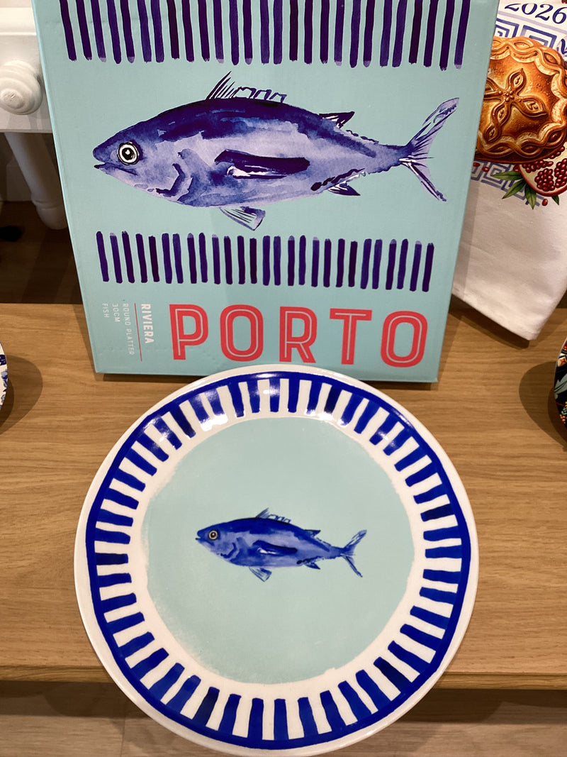 Large Porcelain Platter - Sardine