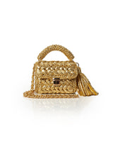 Seville Metallic Gold Crochet Crossbody Bag
