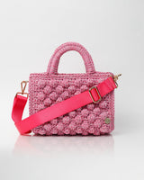 Alma Pink Crochet Tote Bag