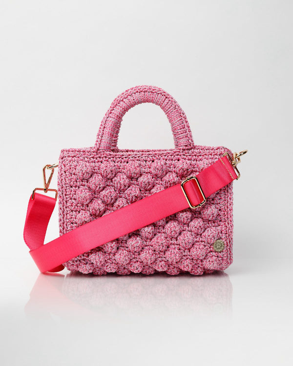 Alma Pink Crochet Tote Bag