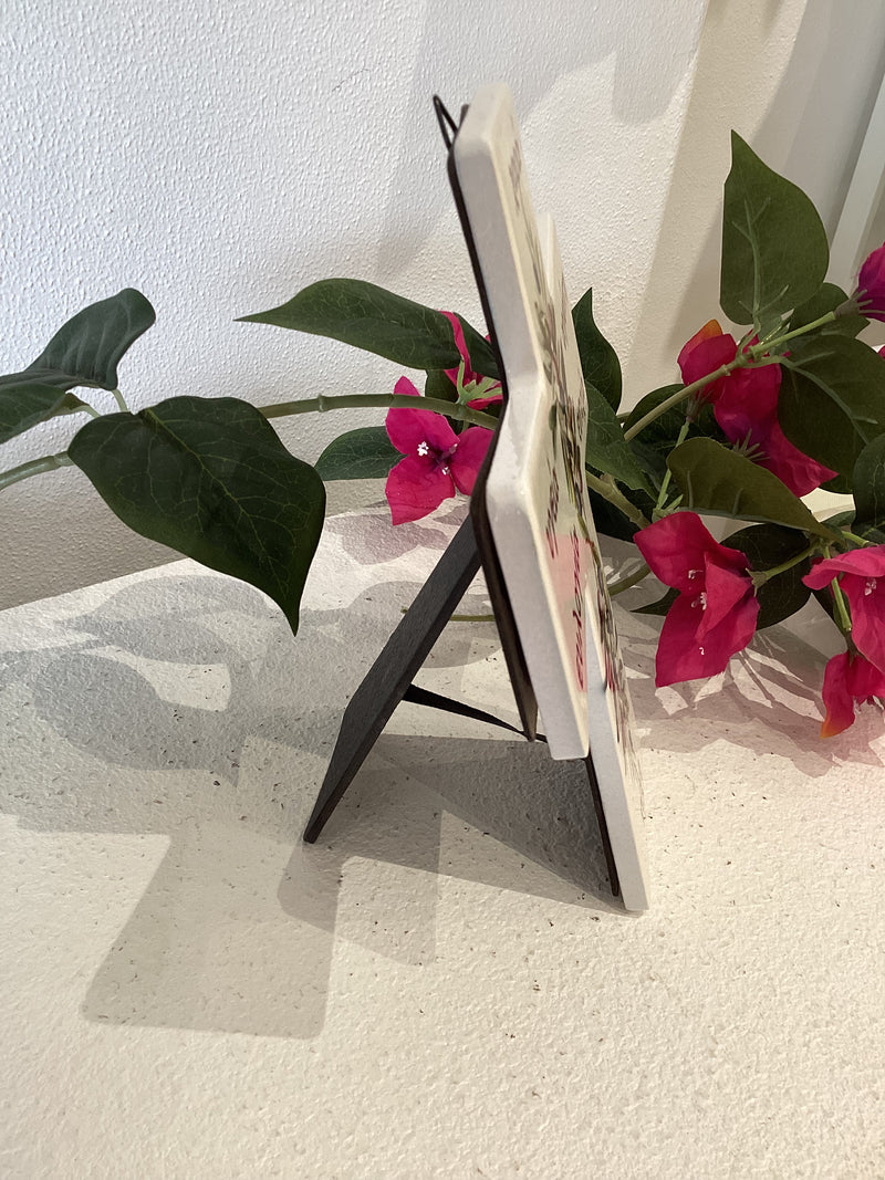 Ceramic Standing Cross - Olive Branch (Happiness, Love, Health)