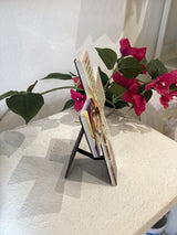 Ceramic Standing Cross - Mother Mary (Panagia), Baby Jesus with the Lords Prayer