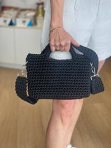 Greek Handmade Crochet Bag - Black