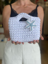 Greek Handmade Crochet Bag - White