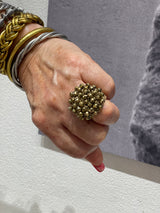 Hara Karamichali Hand Crochet Disc Ring