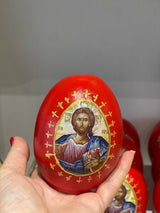 JESUS Ceramic Easter Red Egg
