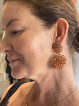 Hara Karamichali Earrings - Golden Coral