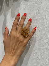 Hara Karamichali Hand Crochet Disc Ring