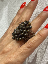 Hara Karamichali Hand Crochet Disc Ring
