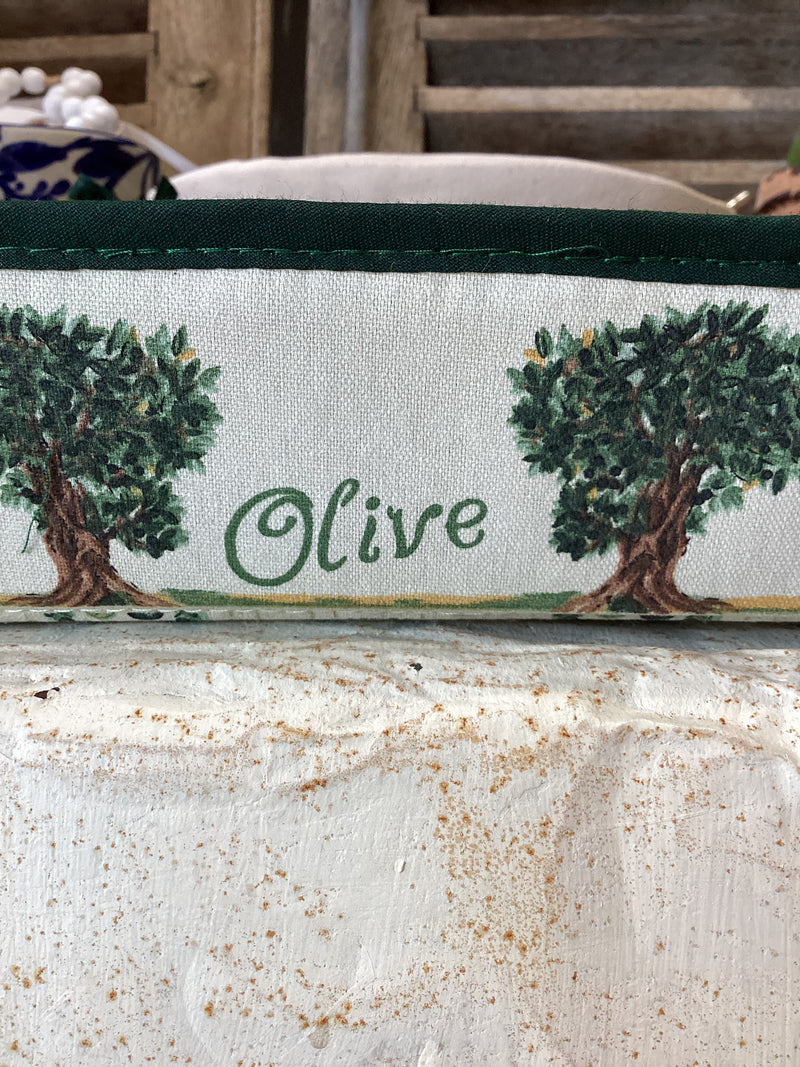 Olive Tree & Cotton Bread Basket