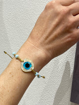 Macrame Handmade Bracelet - Blue Mati