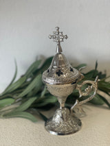Thimiato - Large Traditional Ornate Orthodox - Silver