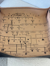 Greek Leather Vide Poche/Tray Large - Genealogical Tree of Gods
