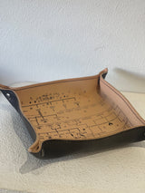 Greek Leather Vide Poche/Tray Large - Genealogical Tree of Gods