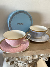 Teacup & Saucer - Pink/Blue