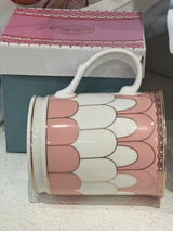 Mug - Scallop Pink & White Design