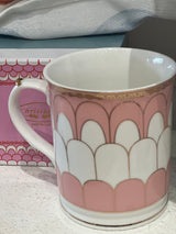 Mug - Scallop Pink & White Design